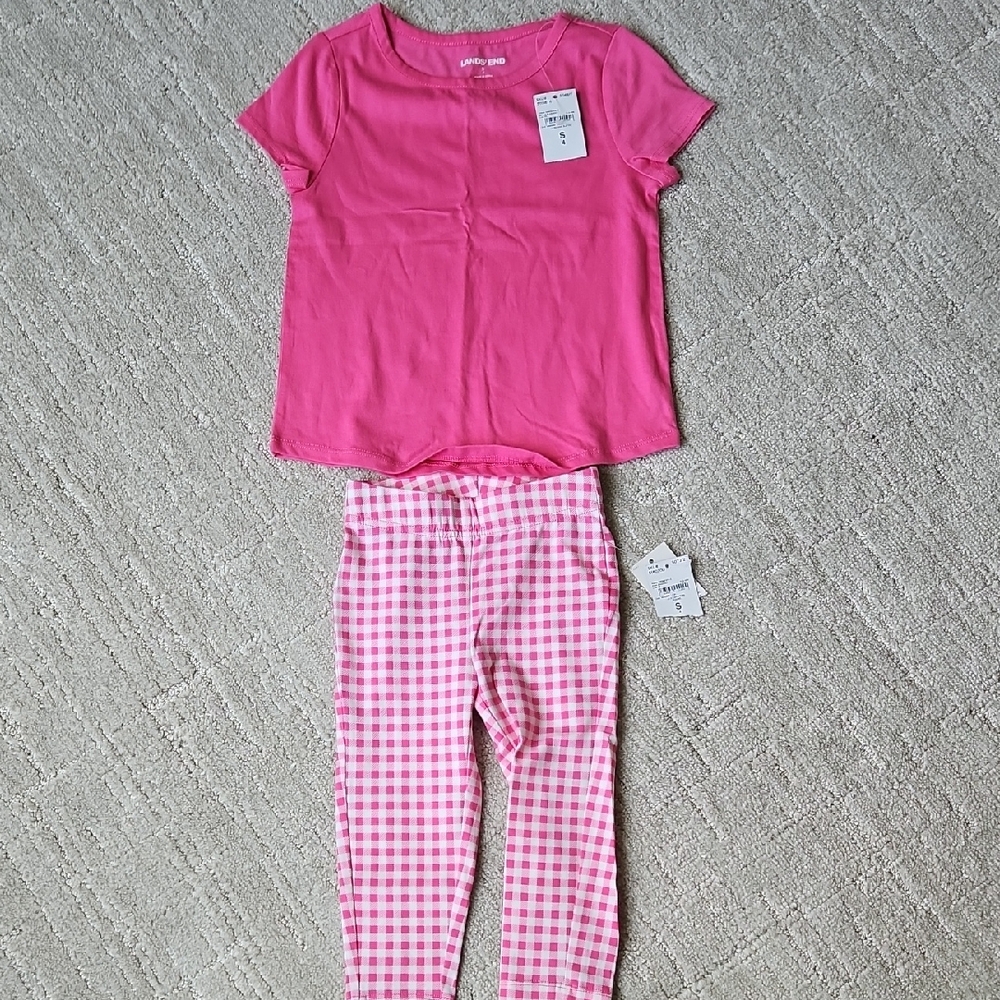 Lands' End Pink Gingham Set